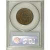 Image 2 : 1856 1C Slanted 5 Brown MS64 PCGS
