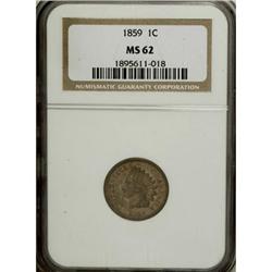 1859 1C MS62 NGC