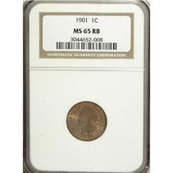 1901 1C Red and Brown MS65 NGC