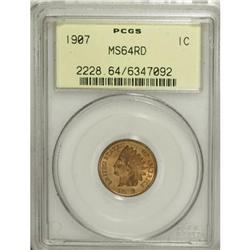 1907 1C Red MS64 PCGS