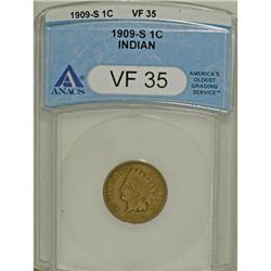 1909-S 1C VF35 ANACS