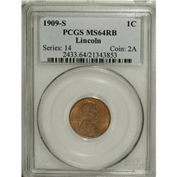 1909-S 1C Red and Brown MS64 PCGS