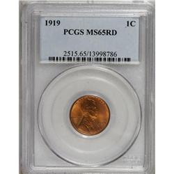 1919 1C Red MS65 PCGS