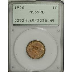 1920 1C Red MS65 PCGS