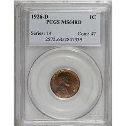 1926-D 1C Red MS64 PCGS