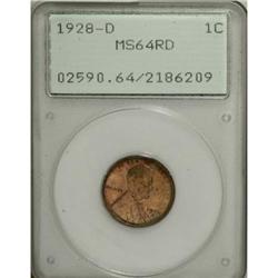 1928-D 1C Red MS64 PCGS