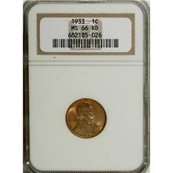 1933 1C Red MS66 NGC