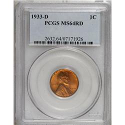 1933-D 1C Red MS64 PCGS