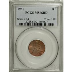 1951 1C Red MS66 PCGS