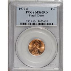 1970-S 1C Small Date Red MS66 PCGS