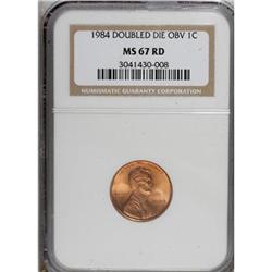 1984 1C Doubled Die Obverse Red MS67 NGC