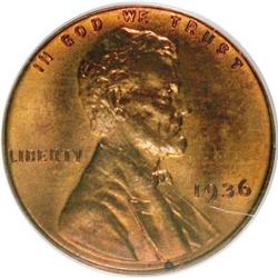 1936 1C Type One--Satin Finish Red and Brown PR64 PCGS