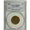 Image 3 : 1864 2C Large Motto Brown MS63 PCGS