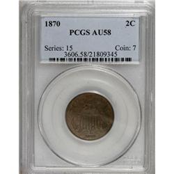 1870 2C AU58 PCGS