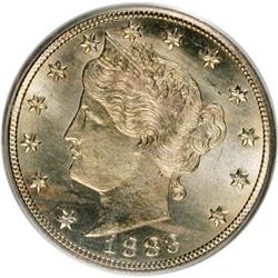 1883 5C No Cents MS65 PCGS