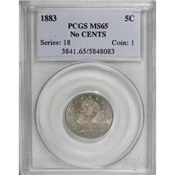 1883 5C No Cents MS65 PCGS
