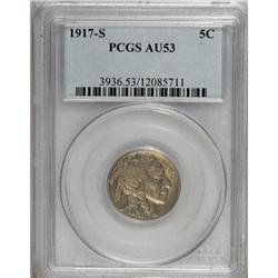 1917-S 5C AU53 PCGS