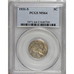 1931-S 5C MS64 PCGS