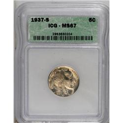 1937-S 5C MS67 ICG