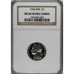 1966 5C SMS Deep Cameo MS66 NGC