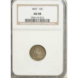 1857 10C AU58 NGC