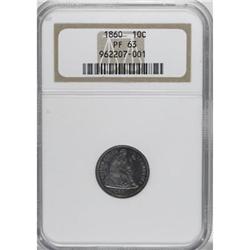 1860 10C PR63 NGC