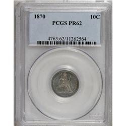 1870 10C PR62 PCGS
