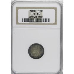 1870 10C PR64 NGC
