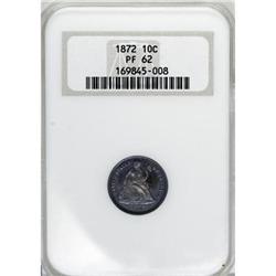 1872 10C PR62 NGC