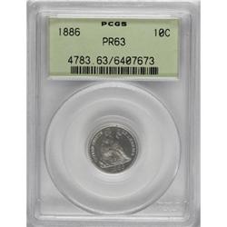 1886 10C PR63 PCGS