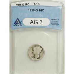 1916-D 10C AG3 ANACS