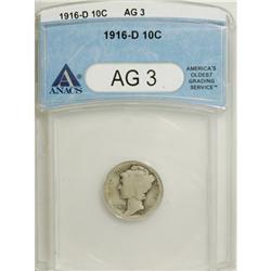 1916-D 10C AG3 ANACS