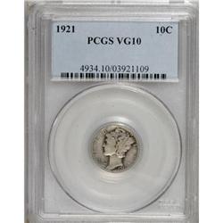 1921 10C VG10 PCGS