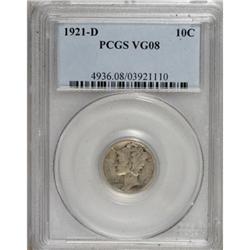 1921-D 10C VG8 PCGS