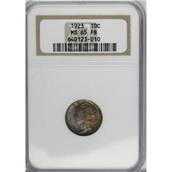 1923 10C Full Bands MS65 NGC