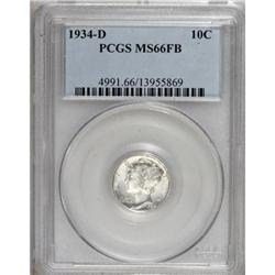 1934-D 10C Full Bands MS66 PCGS
