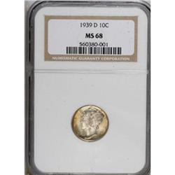 1939-D 10C MS68 NGC