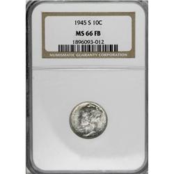 1945-S 10C Full Bands MS66 NGC