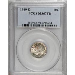 1949-D 10C Full Bands MS67 PCGS