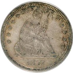 1877-CC 25C AU50 PCGS