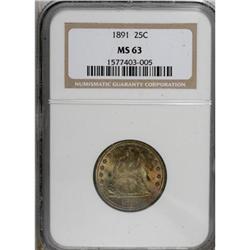 1891 25C MS63 NGC