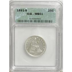 1891-S 25C MS61 ICG