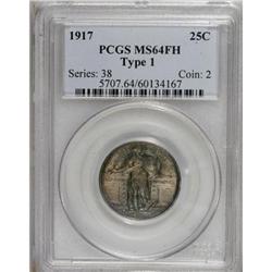 1917 25C Type One Full Head MS64 PCGS
