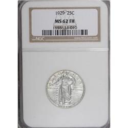 1929 25C Full Head MS62 NGC