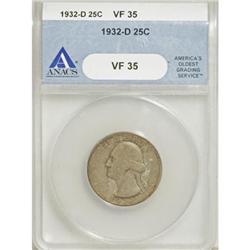 1932-D 25C VF35 ANACS