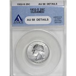 1932-S 25C AU58 ANACS