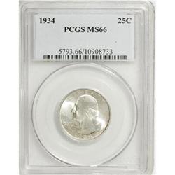 1934 25C Medium Motto MS66 PCGS