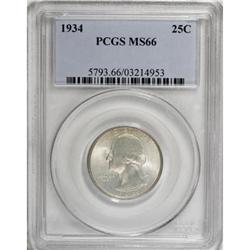 1934 25C Medium Motto MS66 PCGS