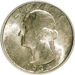 1934 25C Light Motto MS65 PCGS