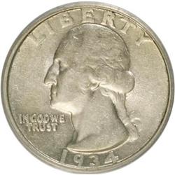 1934 25C Doubled Die Obverse AU53 PCGS